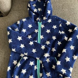 Hanna Andersson Navy Blue Star Marshmallow Hoodie